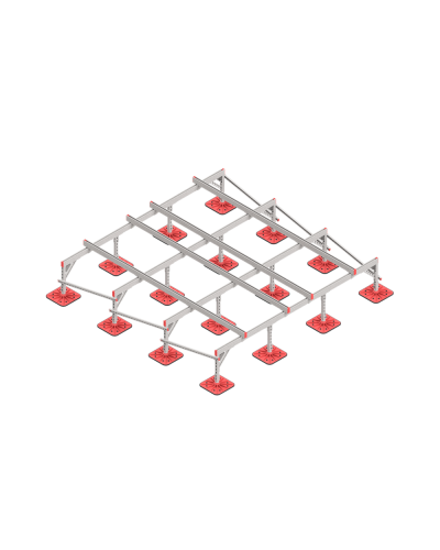 Опорная конструкция для установки оборудования TECHNORAPTOR FOOT 3000х3000 КМ-профиль (KM-TR-F-SSEI-3000-3000) в Октябрьском Системы видеонаблюдения Pintop.ru