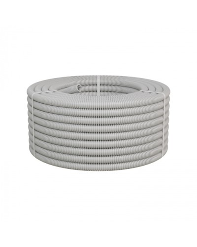 Труба ПНД-FRUF гофрир. тяжелая, с зондом, без галогена, трудногорючая, атмосферостойкая,цвет серый, диам. 32мм (25м) Экопласт (21132HFR-UF) в Октябрьском Труба гофрированная Pintop.ru