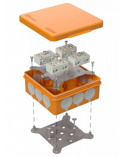 Коробка огнестойкая для о/п двухкомпонентная 60-0303-FR6.0-4-8-Р Е15-Е60 100х100х40 Промрукав (60-0303-FR6.0-4-8-Р) в Октябрьском Огнестойкие кабельные линии Pintop.ru