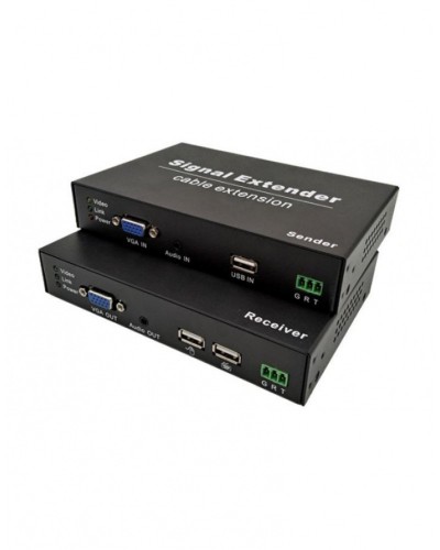 NST NS-HDU-VGA-KVM-AR KVM VGA+USB удлинитель по витой паре с поддержкой Audio, RS232 до 120м в Октябрьском Системы видеонаблюдения Pintop.ru