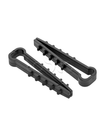 Дюбель-хомут для плоского кабеля (5-8мм) черный (100шт.) EKF PROxima (plc-nccf-5x8b) в Октябрьском Крепеж: Дюбели, шурупы, саморезы Pintop.ru