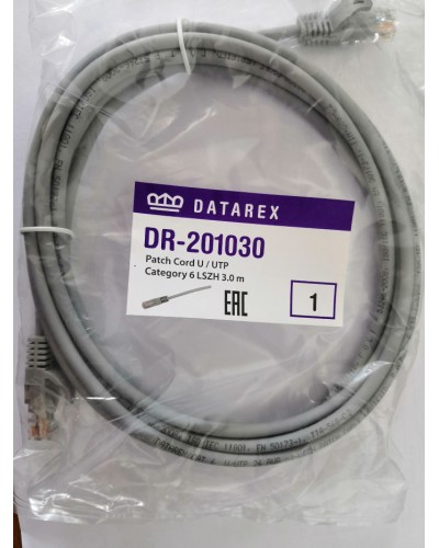 Шнур коммутационный категории 6 Datarex DR-201070 в Октябрьском Патчкорды (медные) Pintop.ru
