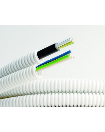 Электротруба ПВХ гибкая гофр. д.16мм, цвет серый, с кабелем ВВГнг(А)-LS 3х1,5мм² РЭК ГОСТ+, 50м DKC 9L91650 в Октябрьском Труба гофрированная Pintop.ru