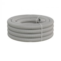 Труба ПНД-FRUF гофрир. тяжелая, с зондом, без галогена, трудногорючая, атмосферостойкая,цвет серый, диам. 50мм, (15м) Экопласт (21150HFR-UF)