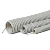 Труба гофр. тяжелая самозатух. ТГТ СЗПВХ 20 мм с зондом (100 м) ПожТехКабель