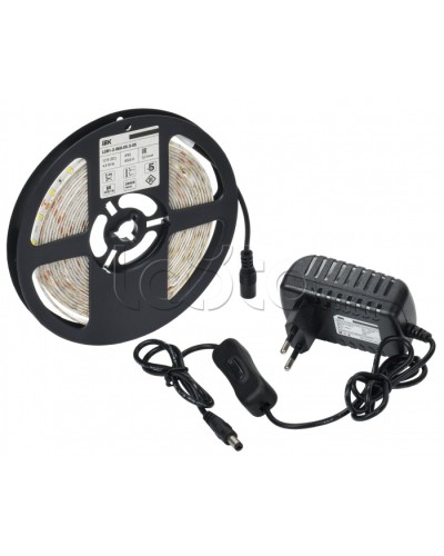 Комплект DIY (2835W60-4,8-IP65-12В 5м + др. + выкл.) IEK (LSR1-2-060-65-1-05-S1) в Октябрьском Источники света(Лампы) Pintop.ru