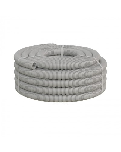 Труба ПНД-FRUF гофрир. тяжелая, с зондом, без галогена, трудногорючая, атмосферостойкая,цвет серый, диам. 40мм (20м) Экопласт (21140HFR-UF) в Октябрьском Труба гофрированная Pintop.ru