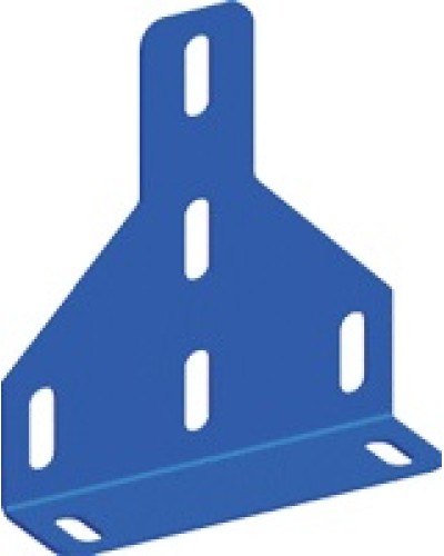 Скоба фиксирующая для стального лестничного лотка, серая LANMASTER LAN-LTS-BTF-GY в Октябрьском Аксессуары для лотков Pintop.ru