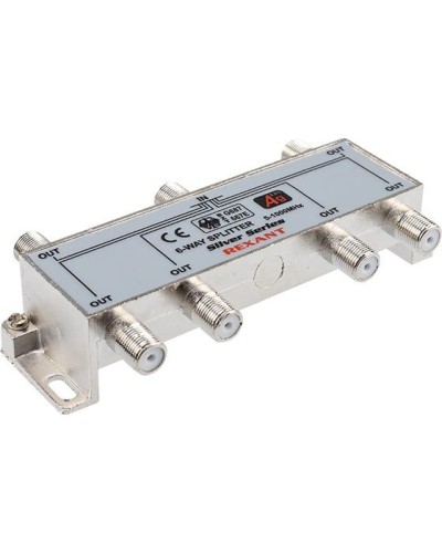 Делитель ТВх6 под F-разъем, 5-1000МГц, Silver (7 F-разъемов в комплекте) REXANT 05-6104 в Октябрьском Системы видеонаблюдения Pintop.ru