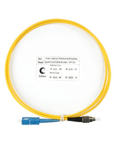Шнур оптический simplex SC-FC 9/125 SM 1.5 м LSZH в Октябрьском Патч-корды оптические Pintop.ru