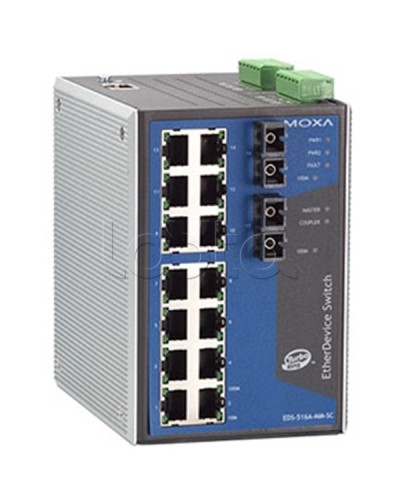 Коммутатор управляемый промышленный 16-портовыйMoxa EDS-516A-MM-SC в Октябрьском Коммутаторы Pintop.ru