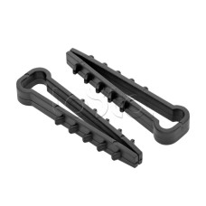 Дюбель-хомут для плоского кабеля (5-8мм) черный (100шт.) EKF PROxima (plc-nccf-5x8b)