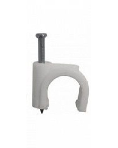 Скоба пластиковая с гвоздем (клипса), макс. Диаметр Hyperline (GC-1C) в Октябрьском Держатели, клипсы, скобы Pintop.ru