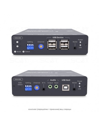HDMI KVM удлинитель сигнала HDMI SC&T HKM01-4K6G в Октябрьском Видеоусилители, Модуляторы, Делители Pintop.ru