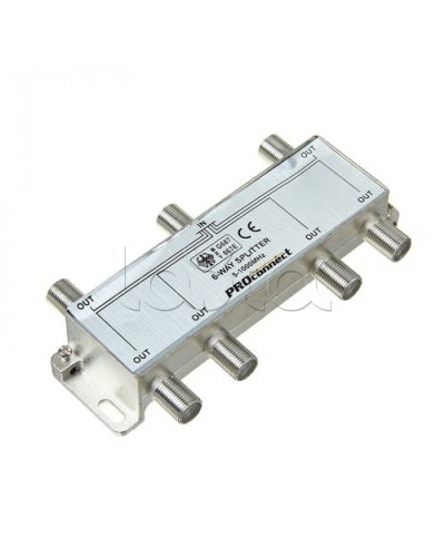 Сплиттер антенный ТВ х 6 под F разъём 5-1000 МГц PROCONNECT 05-6024 в Октябрьском Дополнительное оборудование для сетей Pintop.ru
