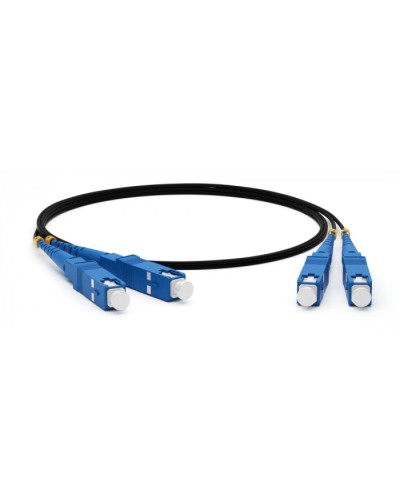 Патч-корд волоконно-оптический Hyperline FC-D3-62-SC/PR-ST/PR-H-10M-LSZH-BK в Октябрьском Патч-корды оптические Pintop.ru