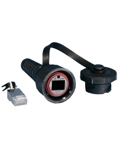 Разъем промышленный RJ-45 Hyperline (PLUG-IE-8P8C-PV-C6-SH) в Октябрьском Коннекторы Pintop.ru