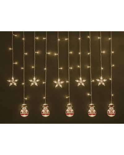 Гирлянда Navigator 95 025 NGF-D037-02 (бахрома звезды и снеговики CW 3*0.6м IP20 в Октябрьском Источники света(Лампы) Pintop.ru