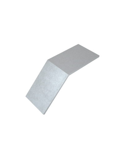 Крышка лестничного вертикального внешнего угла 45 гр. 200 мм HD85 КМ-профиль (KLVL45-200 HD85) в Октябрьском Аксессуары для лотков Pintop.ru