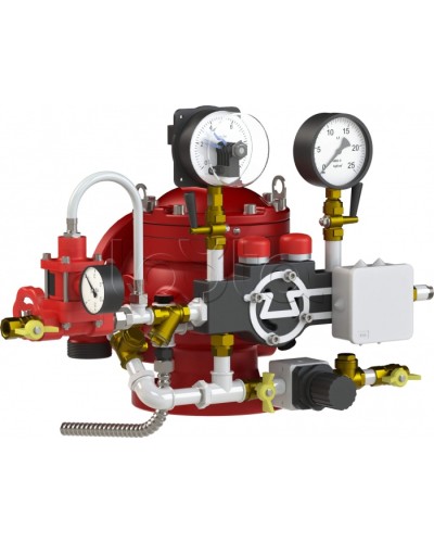 Узел управления спринклерный воздушный с электроклапаном Спецавтоматика УУ-С100/1,6 Вз (Э24)-ВФ.О4-01 в Октябрьском Устройства пуска водяного пожаротушения Pintop.ru