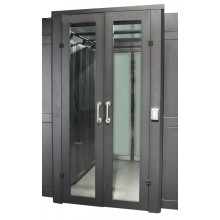 Дверь коридора распашная 1200 мм для шкафов LANMASTER DCS 42U, стекло, без замка LANMASTER LAN-DC-HDRM-42Ux12