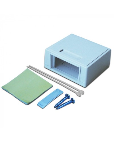 Коробка настенная на 1 модульную вставку, белая LANMASTER (LAN-MB-M2-WH) в Октябрьском Распределительные коробки Pintop.ru