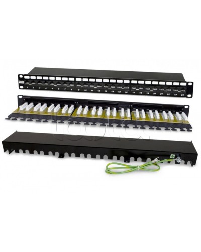 Патч-панель Hyperline PP2-19-24-8P8C-C6A-110D в Октябрьском Патч панель Pintop.ru