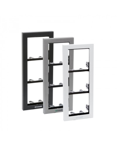 Рамка iKall на 3 модуля, антрацит Comelit в Октябрьском Малоабонентные видеодомофоны Pintop.ru