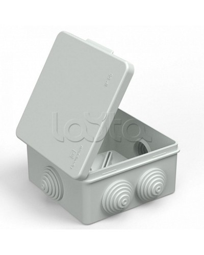 Коробка распределительная 40-03025 для прямого монтажа безгалогенная (HF) атмосферостойкая серая 100х100х50 (60шт/кор) Промрукав в Октябрьском Распределительные коробки Pintop.ru