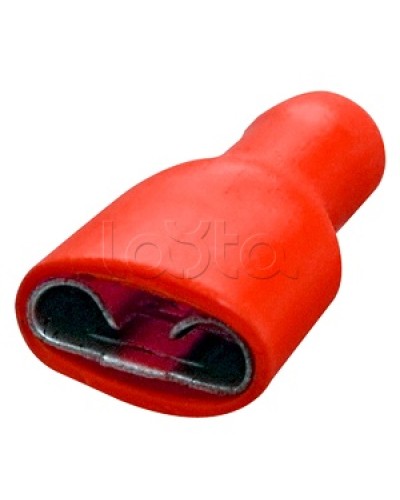 Клемма плоская полностью изолированная 0.5-1.5 мм² (КППИ гнездо - 6.6мм) (100шт/уп) REXANT 08-0612 в Октябрьском Клеммные колодки Pintop.ru