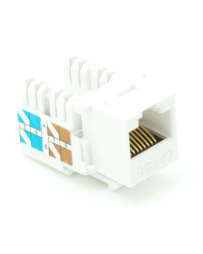 Модуль-вставка типа Keystone, Кат.5e (Класс D), 100МГц, RJ45/8P8C, 110/KRONE, T568A/B, неэкранированный, белый, уп-ка 10шт. NETLAN EC-UKJ-UD2-WT-10 в Октябрьском Коннекторы Pintop.ru