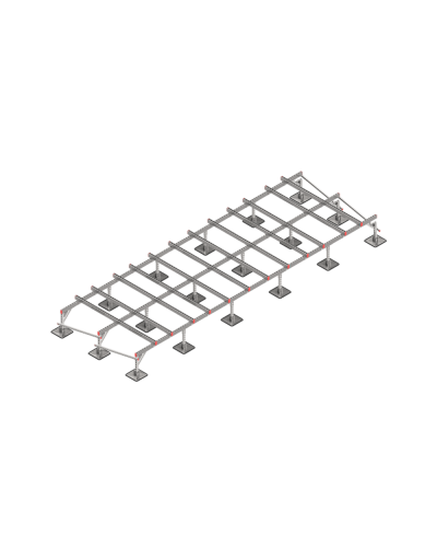 Опорная конструкция для установки оборудования TECHNORAPTOR STEELFOOT 6000х2000 КМ-профиль (KM-TR-STF-SSEI-6000-2000) в Октябрьском Системы видеонаблюдения Pintop.ru
