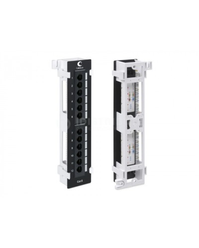 Патч-панель настенная, 12 портов RJ-45, категория 5E, Dual IDC с подставкой, черная в Октябрьском Патч панель Pintop.ru