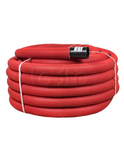 Труба гофр. двустенная ПНД/ПНД гибкая с протяжкой d75 мм (50 м) красная EKF-Plast (tg2st-75-50m) в Октябрьском Труба гофрированная Pintop.ru