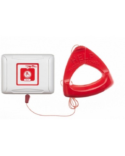 Влагозащищенная радиокнопка вызова со шнуром Hostcall MP-413W2 в Октябрьском Система оповещения и трансляции Hostcall Pintop.ru