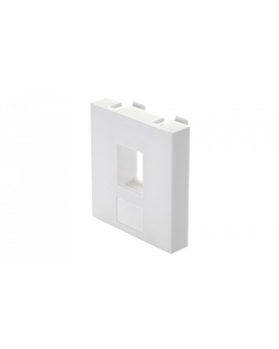 Адаптер 45 × 45 мм для 1 мультимедиа-модуля Keystone без шторки, белый Eurolan (16B-45-11WT) в Октябрьском Модули Keystone Pintop.ru