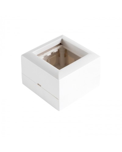 SM45 Коробка для открытой проводки для механизмов 45х45мм. цвет белый (1шт) 1кор.=180шт. Экопласт в Октябрьском Распределительные коробки Pintop.ru