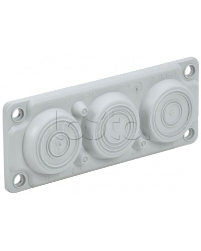 TITAN Ввод кабельный мембр. 6 отв. d=6-59мм IP65 серый IEK (TI-00D-MC-006-65) в Октябрьском Аксессуары для стоек и шкафов Pintop.ru