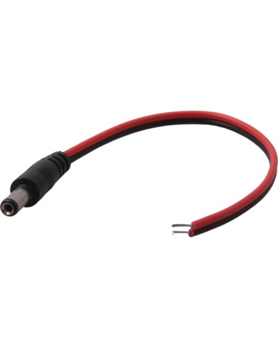 Разъем питания DC штекер 2,5х5,5мм с проводом 20 см REXANT 14-0324 в Октябрьском Коннекторы и разъемы Pintop.ru