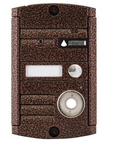 Видеопанель вызывная накладная цветная на 1 абонента Activision AVP-451 (PAL, медь) в Октябрьском Вызывные видеопанели малоабонентные Pintop.ru