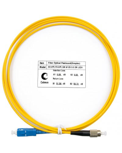 Шнур оптический simplex SC-FC 9/125 SM 2 м LSZH в Октябрьском Патч-корды оптические Pintop.ru