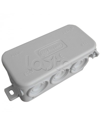 JBL090 Коробка распред. без сальников о/п, 90х42х40мм 10вых., IP55 белый, Экопласт 44055W-1 в Октябрьском Распределительные коробки Pintop.ru