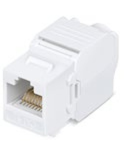 Вставка Keystone Jack RJ-45(8P8C), категория 6, 110 IDC, угол заделки 180 градусов, без инструмента (Toolless), белая в Октябрьском Модули Keystone Pintop.ru