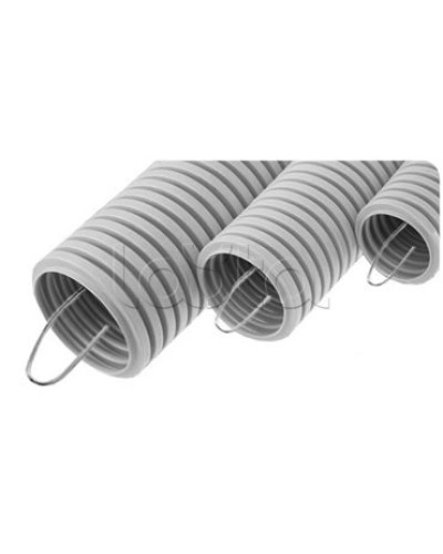 NR110 Усиленная двустен. труба ПНД гибкая, тип 750, SN16, с зондом, D110мм (50м) красный Экопласт (821110) в Октябрьском Труба гофрированная Pintop.ru