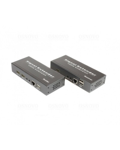 Комплект для передачи HDMI, USB, аудио, RS232 и ИК управления по сети Ethernet OSNOVO TLN-HiKMDA2+RLN-HiKMDA2 в Октябрьском Видеоусилители, Модуляторы, Делители Pintop.ru