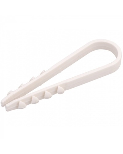 Дюбель-хомут 5-10, белый (100шт/уп) REXANT 07-4501 в Октябрьском Стяжки-хомуты Pintop.ru