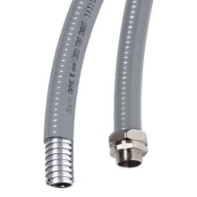 Металлорукав DN 26мм в гладкой ПВХ изоляции, Dвн 26,5 мм, Dнар 34,0,IP66, 25 м, цвет серый DKC 6070R-32