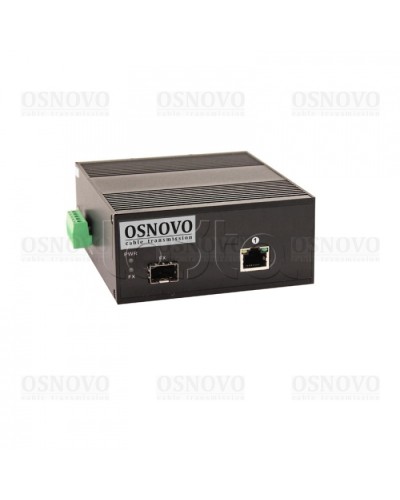 Медиаконвертер Gigabit Ethernet с поддержкой PoE OSNOVO OMC-1000-11HX/I в Октябрьском Медиаконвертеры Pintop.ru