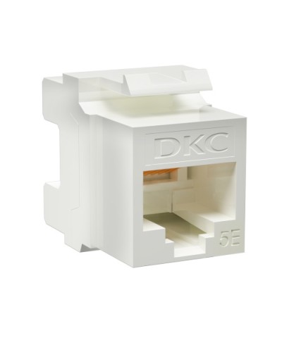 Модуль Keystone RJ45 CAT5E неэкранированный, 180 градусов, белый (форм-фактор A10) DKC RNK5EU180WH в Октябрьском Модули Keystone Pintop.ru