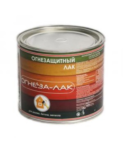Лак огнезащитный акриловый Огнеза «ОГНЕЗА-ЛАК-ОД» для древесины и материалов изнеё, матовый, бесцветный, ведро 2,4л.(1,8 кг.) в Октябрьском Огнезащитные краски Pintop.ru